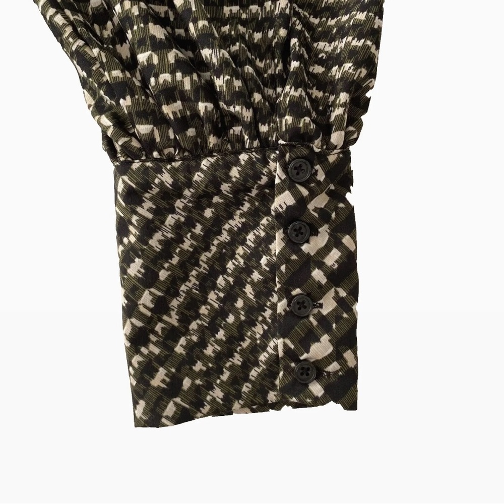 Who What Wear Top Womens Small Black Green Houndstooth Business Casual Office - Picture 5 of 13